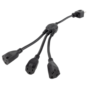 Adaptateur NEMA 5-15P vers 5-15R avec 3 disjoncteurs de 13A 125Vac, câble SJTW 16AWG/3, prises et fiches de 18 pouces - Product Image 2