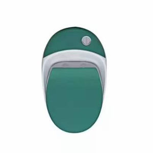 Inodoro de una pieza de caracol, blanco, verde, moderno, Europeo, costero, granja, japonés, Asiático - Product Image 3