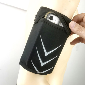 Personalizado al por mayor Simple elástico deportes Jogging brazo bolsa reflectante ajustado teléfono móvil funda de muñeca Night Running Fitness - Product Image 3