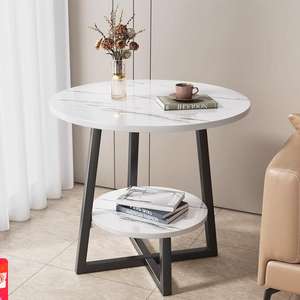 Furnitur ruang tamu Modern sederhana, meja teh dengan logam dan kayu untuk rumah, kamar tidur, Hotel, fitur dekoratif - Product Image 3