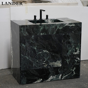 Lavabo de Mármol Verde Alpi Landerstone, Muebles de Baño con Piedra Natural, Lavabo de Mármol Verde - Product Image 2