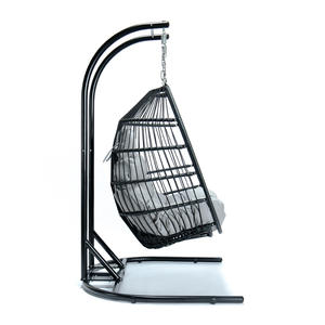 Fauteuil suspendu double en métal personnalisé et confortable avec coussins, pour l'extérieur et le jardin - Product Image 5