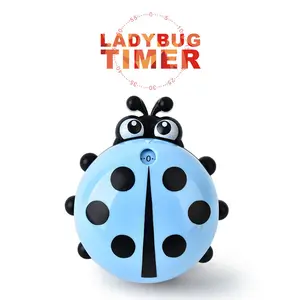 Yiwu cute color children kitchen ladybug Insect animal shape refrigerator magnet timer multifunctional timer