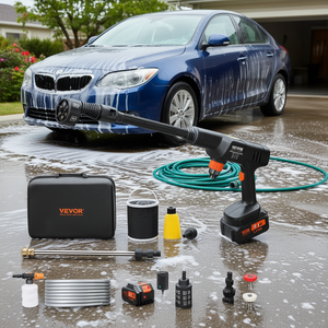 Nettoyeur haute pression portable sans fil Vevor 652 Psi 1.0 Gpm, fonctionne sur batterie 20V, pour le nettoyage des voitures, de la maison et des sols. - Product Image 2