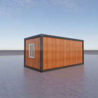 Maison conteneur toutes saisons avec une esthétique hautement esthétique, couleur bois grainé et design personnalisé pour un espace familial moderne et durable