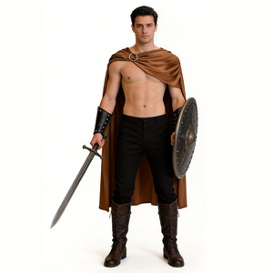 Cape de Cosplay Guerrier Spartan en Polyester, Manteau de Chevalier Romain Antique, Costume d'Halloween, Tenue de Scène pour Jeu de Rôle - Product Image 2