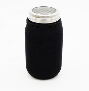 Barattolo di vetro anti-uv a bocca larga personalizzato con coperchio germogliato in acciaio inossidabile e supporto in metallo per la germinazione dei fagioli - Product Image 6