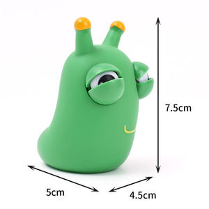 Buffo bulbo oculare Burst Squeeze Toy Green Eye Caterpillar Pinch Toys per <span class=keywords><strong>adulti</strong></span> bambini Stress sollievo Fidget creativo giocattolo di decompressione - Product Image 2