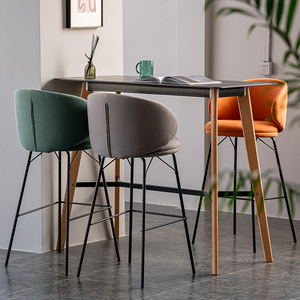 <span class=keywords><strong>Forniture</strong></span> mobili moderni casa <span class=keywords><strong>Bar</strong></span> cucina isola evento Club alto sgabello piedi orsacchiotto bouclé alta sedia da banco - Product Image 4