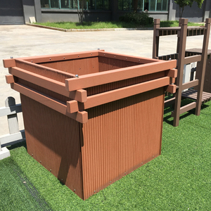 Support de jardinière de fleurs décoratif <span class=keywords><strong>en</strong></span> composite de bois et plastique de jardin personnalisé Jardinière <span class=keywords><strong>en</strong></span> acier corten avec treillis - Product Image 6