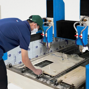 Máquina Fresadora CNC de Doble Cabezal de Alta Velocidad para Grabado y Corte de Piedra con Riel Guía HIWIN - Product Image 4