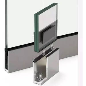 Rampe de pont de verre paysager Clôture de balcon en verre de villa Rampe de verre en aluminium à canal en <span class=keywords><strong>U</strong></span> pour balustrades et mains courantes - Product Image 3