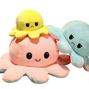 Poupée pieuvre à expressions changeantes, jouet en peluche double face, coton PP, pour dormir, 31cm-50cm, cadeau d'anniversaire, 0-24 mois - Product Image 1