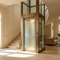 Ascenseur hydraulique sans gaine personnalisé pour villas, de 2 à 5 étages, pour intérieur/extérieur, usage résidentiel