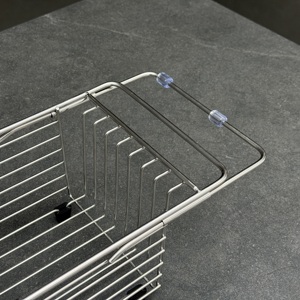 Cestello Estraibile Moderno in Acciaio Inox 304 per Lavello, Vassoio Scolapiatti <span class=keywords><strong>Salvaspazio</strong></span>, Rastrelliera da <span class=keywords><strong>Cucina</strong></span> Regolabile - Product Image 2