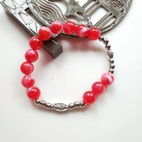 Bracelet croix de perles de couleurs mélangées personnalisées bijoux catholiques pour hommes et femmes