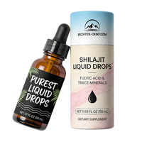 Shilajit al por Mayor, 100% Puro y Natural, Resina de Shilajit en Gotas Líquidas y Resina de Shilajit Probada en Laboratorio, Rica en Ácido Fúlvico