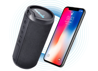 Haut-parleur portable 360 degrés Son surround complet Puissant Haut-parleur d'extérieur Meilleur haut-parleur populaire 10W Batterie en tissu Haut-parleur actif 21 pouces