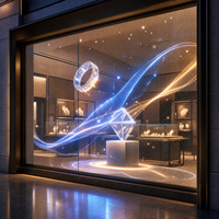 Écran LED transparent sur mesure pour projets publicitaires sur vitrine