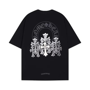 เสื้อโครเมี่ยมผู้ชายผู้หญิงเสื้อโครเมี่ยมฮาร์ท26ใหม่เสื้อโครเมี่ยมแขนสั้นแนวสตรีทแบบยุโรปและอเมริกา - Product Image 2