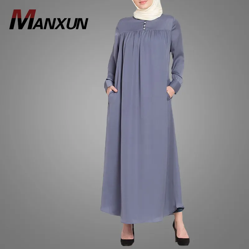 La migliore Vendita Nuovo Stile Abaya Maxi Long Modelli di Abbigliamento Islamico Musulmano Vestito Abaya Dubai Vestito di Un Pezzo Lungo