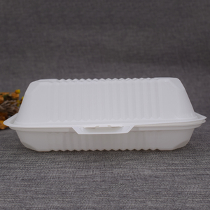 Fiambreras desechables biodegradables para restaurante, contenedor de comida de almidón de maíz con concha de plástico - Product Image 5