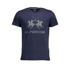 T-shirt da uomo La Martina pesante con stampa serigrafica blu taglia L - Product Image 2