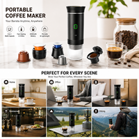Machine à expresso entièrement automatique intelligente 20 bars, portable, alimentée par USB et batterie, pour capsules de café, idéale pour le bureau, les voyages et l'extérieur