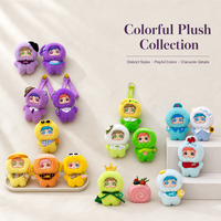 Porte-clés en peluche MBTI, série des seize types de personnalité, poupée à visage en vinyle, pendentif de sac à dos, figurine mignonne, jouet en peluche