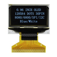 Layar OLED 0.96 INCI SPI I2C BIRU SSD1306 128X64