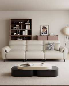 Mufang 高級モダン 電動リクライニング L字型ヘッドレストソファ USBポート付 カスタマイズ可能 エレガント リビングルーム家具セット - Product Image 5