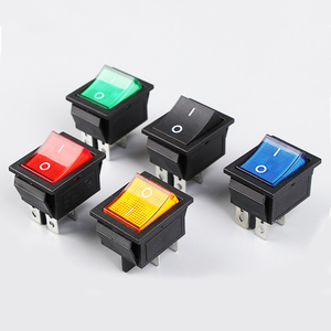 สวิตช์โยก KCD4 16A 250V กำลังไฟสูง ปุ่มเปิด-ปิดแบบล็อค I/O สวิตช์โยก 4 ขา 6 ขา พร้อมไฟ 30 * 22 มม. สีดำ น้ำเงิน เหลือง - Product Image 4