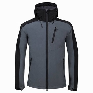 Waterproof Breathable Mens Softshell Outdoor <strong>Jacket</strong> <strong>With</strong> <strong>Fleece</strong> <strong>Lining</strong> Hiking Camping Trekking Hooded <strong>Jacket</strong> - Product Image 2