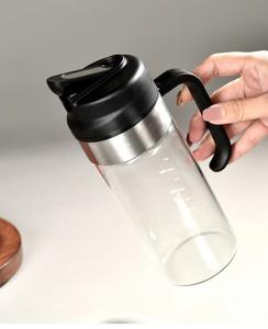 Vetro borosilicato alto 500ml apertura automatica e chiusura bottiglia olio 2 in 1 olio d'oliva - Product Image 6