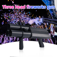 Pistolet lance-confettis électrique SHTX Hot Top à 3 têtes pour mariage, spectacle, bar, accessoires de performance, canon à confettis électrique