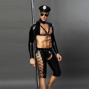 Cosplay <span class=keywords><strong>de</strong></span> los hombres Ropa interior sexy <span class=keywords><strong>Traje</strong></span> <span class=keywords><strong>de</strong></span> policía <span class=keywords><strong>Traje</strong></span> <span class=keywords><strong>de</strong></span> lencería Uniforme <span class=keywords><strong>Traje</strong></span> <span class=keywords><strong>de</strong></span> tentación para Bar Discoteca - Product Image 3