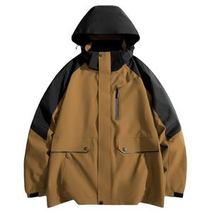Veste <span class=keywords><strong>d</strong></span>'extérieur unisexe imperméable coupe-vent pour hommes et femmes, groupe <span class=keywords><strong>d</strong></span>'achat, longue fermeture éclair hydrofuge - Product Image 5