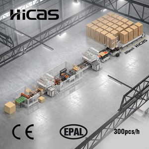 Machine automatique de clouage de palettes en bois HICAS SF1000 EPAL <span class=keywords><strong>EUR</strong></span> 2000 pièces/8h 60 cloueurs PLC CE - Product Image 1