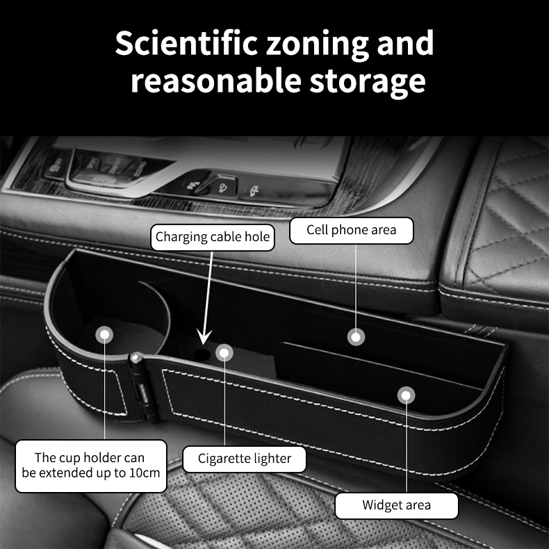 Universal Multifunctional Car Seat Gap Organizer Storage Box - Auto Interior Accessories