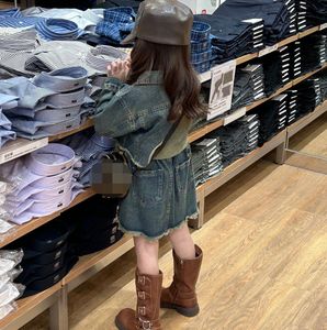 2023 autunno bambini 2 pezzi ragazze jean due pezzi set <span class=keywords><strong>giacca</strong></span> + camicie - Product Image 5