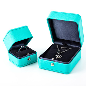 Scatola per Gioielli di Lusso Quadrata con Coperchio a Cerniera, Confezione Premium per Anelli, Collane <span class=keywords><strong>e</strong></span> Accessori - Product Image 1