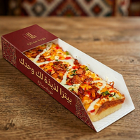Boîte à pizza longue personnalisée imprimée sur mesure, emballage coulissant en gros pour sushis et restauration rapide