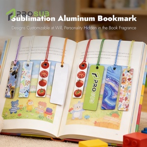 Prosub Wholesale Sublimations Blank Book Marks With Colorful Tassels DIY Personalized Printing Sublimation Aluminium Bookmark