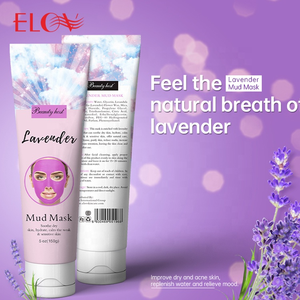 Flor Natural orgánico púrpura lavanda cara máscara de lodo nutritivo sensible Anti acné cuidado de la piel cara de arcilla tubo de máscara de etiqueta privada - Product Image 5