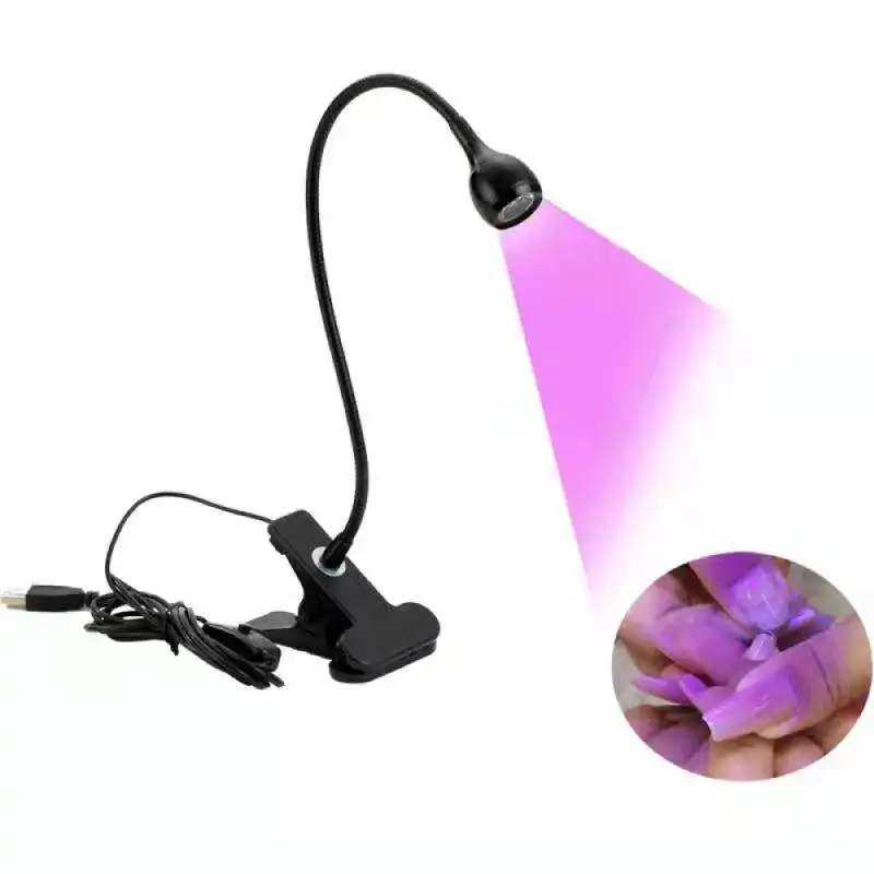 Lampe de poche portable lampe UV bureau à clipser flexible outil de durcissement de gel USB vente en gros chine Mini lampe à led pour ongles