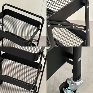 Giá để đồ xếp chồng được, gấp gọn, di động, có bánh xe, dùng cho nhà bếp, để trưng bày đồ dùng gia đình - Product Image 5