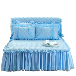 Jupe de lit en dentelle pour lit simple, style princesse, couvre-lit <span class=keywords><strong>Simmons</strong></span>, housse de matelas épaisse pour lit Queen, protège-matelas antidérapant - Product Image 1