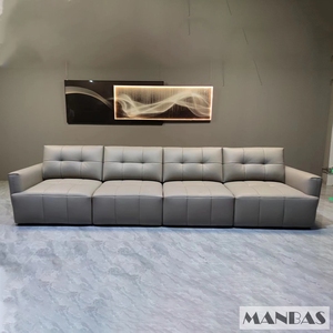 ลินลัมลิมโซฟาเบดไฟฟ้าแบบปรับเปลี่ยนได้ โซฟาหนังแท้อิตาลี โซฟาพับอเนกประสงค์สำหรับโรงภาพยนตร์ จัดส่งฟรี - Product Image 2