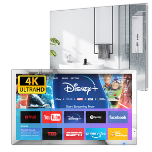Haocrown - Espejo Inteligente con Televisor de 32 Pulgadas, 4K Ultra HD, Android, IP66, Resistente al Agua, con Control Remoto por Voz para Baño, Último Modelo 2026, Espejo Mágico con Televisor - Product Image 1