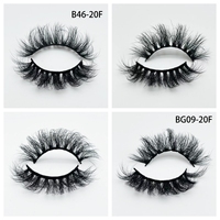Faux cils bouclés en bande complète D, personnalisables, synthétiques, réutilisables, effet russe, vente en gros